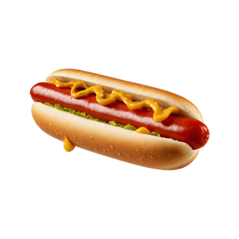 Deliciously Grilled Hotdog with Ketchup and Mustard Isolated on Transparent Background with tomato lettuce png