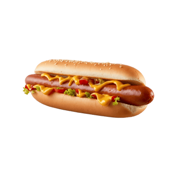 Classic Delight Hotdog with Ketchup and Mustard Isolated on Transparent Background with tomato lettuce png