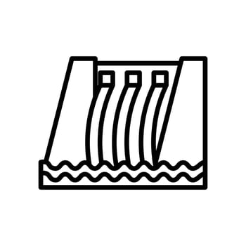 Hydroelectric dam icon vector