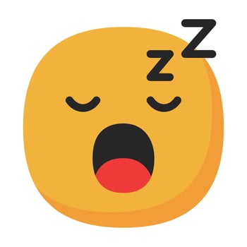 Sleepy icon flat style vector