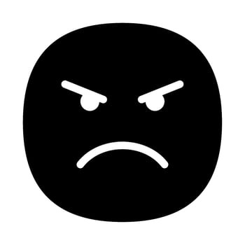 Angry icon glyph style vector