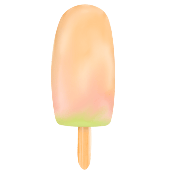 Orange ice cream on a transparent background png