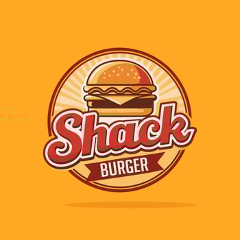 Retro Burger Logo, Fast Food Retro Burger Logo. vector