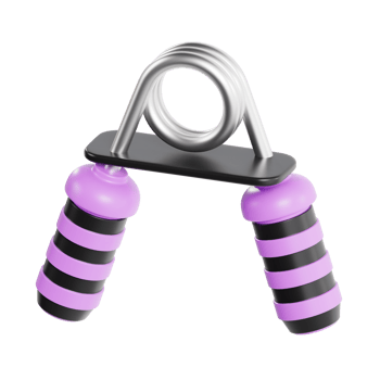 hand gripper 3d icon illustration, transparent background png