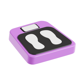 weight scale 3d icon illustration, transparent background png