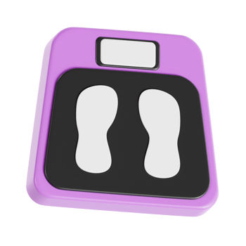 weight scale 3d icon illustration, transparent background png
