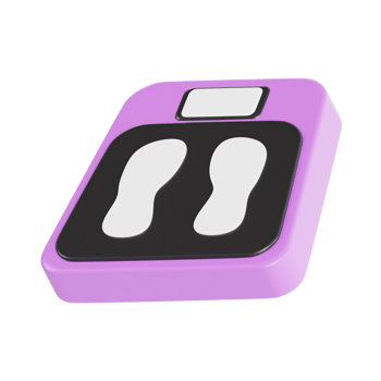 weight scale 3d icon illustration, transparent background png