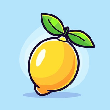 Lemon lime lemonade fruit cartoon icon logo illustration food nature icon concept flat cartoon drawing art isolated background vector