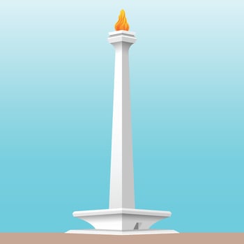 illustration of Indonesian national monument vector