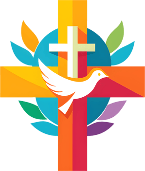 Colorful Christian Cross Clipart, Inspiring Faith Through Vivid Imagery. AI-generated. png