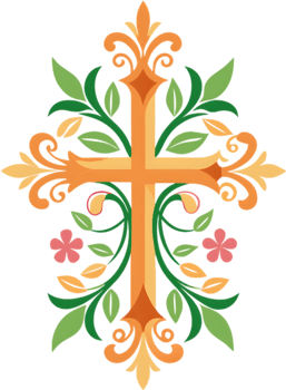 Colorful Christian Cross Clipart, Inspiring Faith Through Vivid Imagery. AI-generated. png