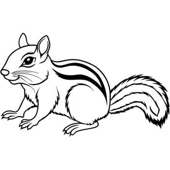 Eastern Chipmunk rodent lies icon vector