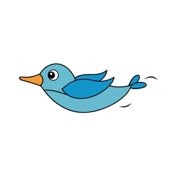 Eastern Phoebe bird looks icon vector