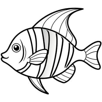 Fiji Blue Devil Damsel Fish stands icon vector