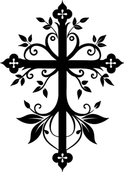 Detailed Spiritual Symbol, Intricate Christian Cross Clipart Design. AI-generated. png