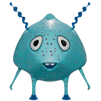 3D monster blue png