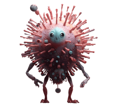 Virus close up view virus isolated viruses virus virus transparent background cancer cell monster virus virus 3d rendered corona virus virus character png
