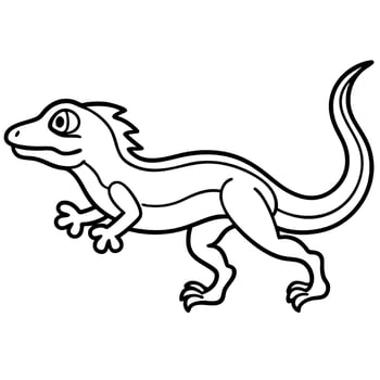 Fire Salamander lizard jumps icon vector