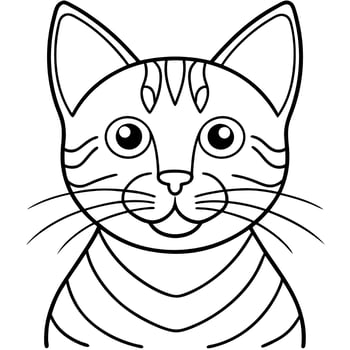 Flat-Headed Cat lies icon vector