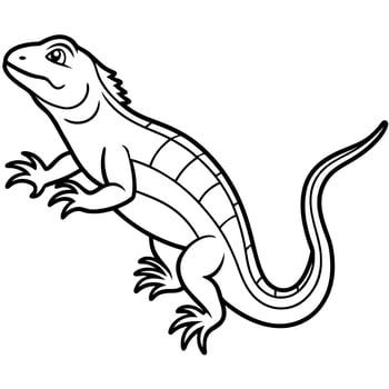 Galapagos Marine Iguana jumps icon vector