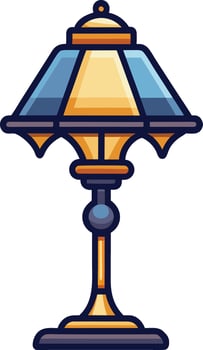 art of a table lamp vector