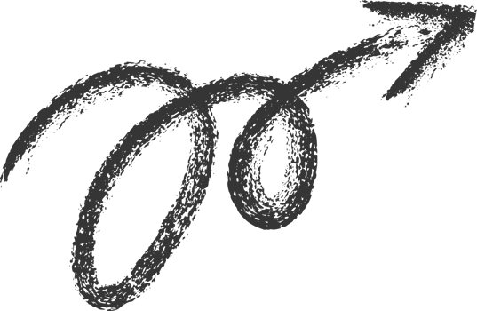 Crayon hand drawn arrow icon. Pencil and brush scribbles sketch. Grunge charcoal textured doodle. Chalk mark element png