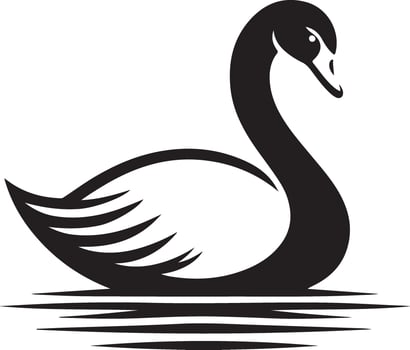 Elegant Swan logo Stock Illustration vector