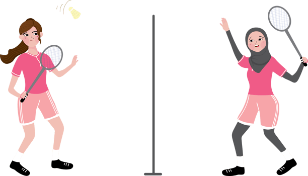Active Young Woman Enjoying Badminton as Weekend Sport png