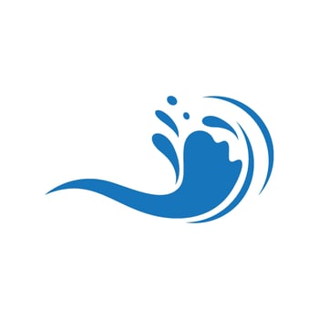 blue sea water high wave design vector