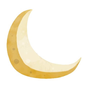 moon halloween watercolor illustration vector