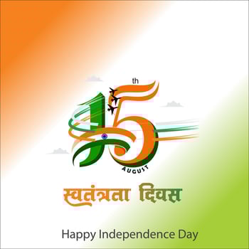 Happy Independence Day of India, wavy Indian flag, tricolour with Famous monument, background 15th August vector