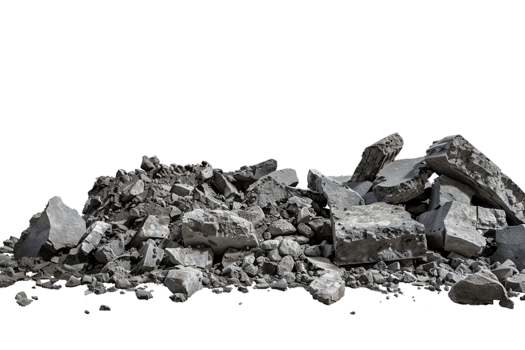 Rubble Debris Isolated on transparent Background png