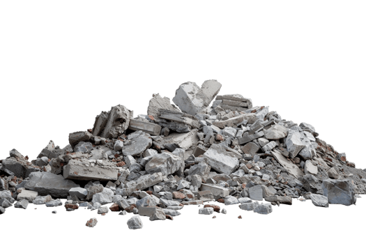 Rubble Debris Isolated on transparent Background png