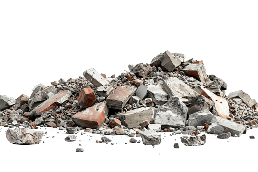 Rubble Debris Isolated on transparent Background png
