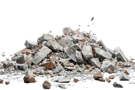 Rubble Debris Isolated on transparent Background png