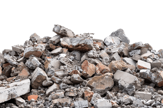 Rubble Debris Isolated on transparent Background png