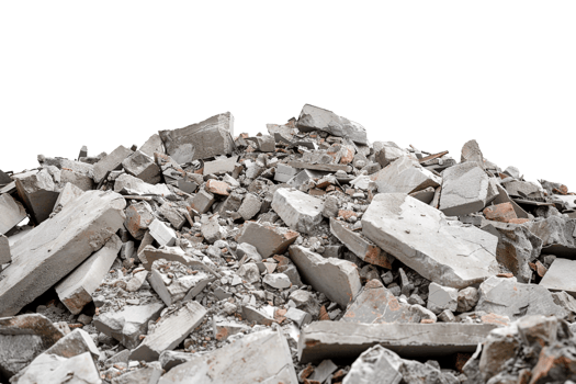 Rubble Debris Isolated on transparent Background png
