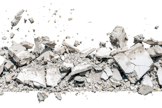 Rubble Debris Isolated on transparent Background png