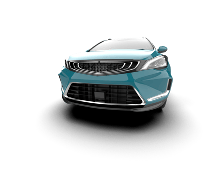 Modern car isolated on background. 3d rendering - illustration png