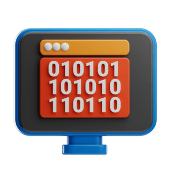 Binary Code Technology illustration 3D png