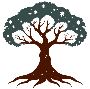 Colorful Yggdrasil Clipart, Ancient Norse World Tree in Vivid Hues. AI-generated. png