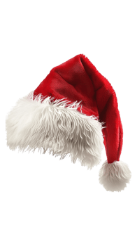 Santa hat alone against transparent background png