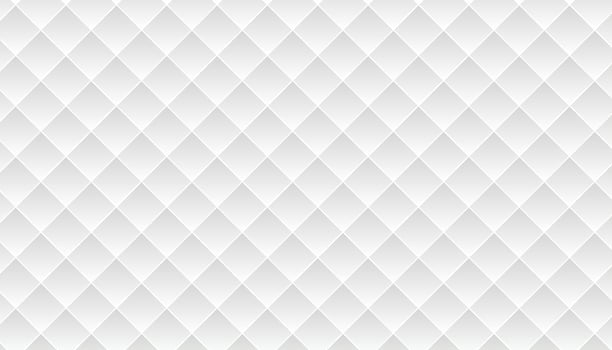 White leather upholstery background. Quilted seamless padded pattern wallpaper. vector