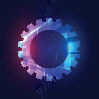 Abstract techno gear background with geometric colorful gear wheels. Space for gear text. gears modern mechanism industrial concept. Technology gears background. Gears illustration vector