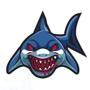 Shark Mascot. E-Sport Logo. Shark Attack. vector