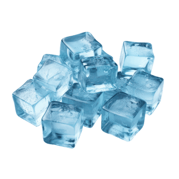 Heap of Blue Ice Cubes on Isolated Background png