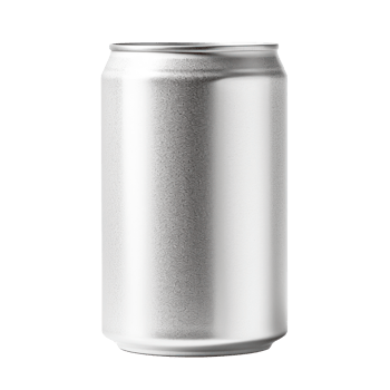 Blank Silver Aluminum Beverage Can on Isolated Background for Mockups, Branding, Packaging Design png