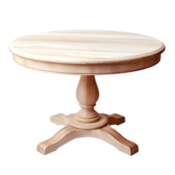 Round Wooden Table On Isolated Background. Classic Wood Table png