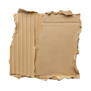 Torn Cardboard Isolated on Transparent Background with Rough Edges png