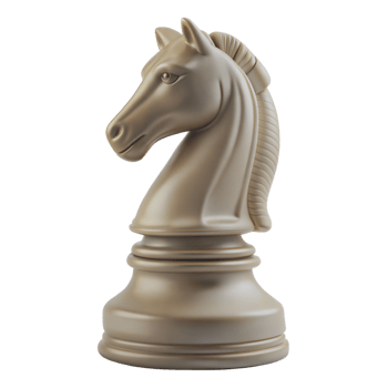 3D Chess Knight Piece Isolated on Transparent Background png